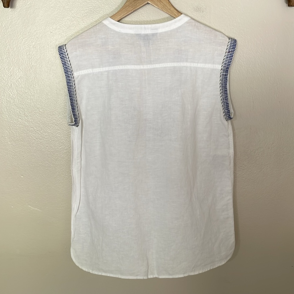 EUC JCrew Linen Top. SZ 4 - Picture 5 of 6